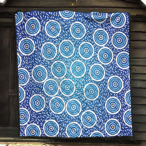 Australia Aboriginal Inspired Quilt - Aboriginal Style Circle Background Quilt